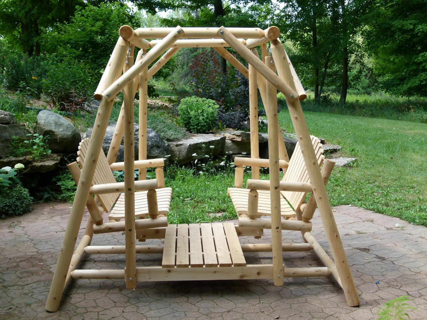 Double Lawn Glider - Cedar Creek Rustic Furniture