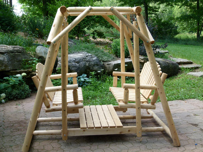 Double Lawn Glider - Cedar Creek Rustic Furniture