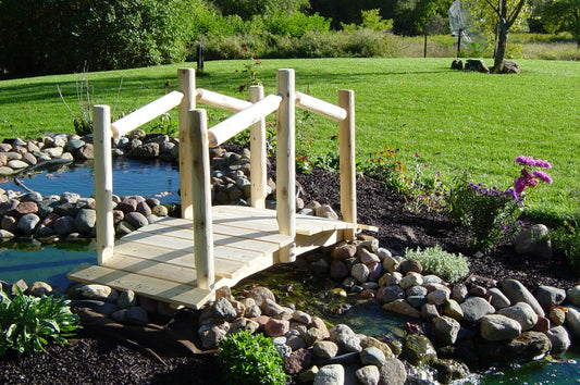 Handcrafted Wooden Bridge 4ft for Gardens & Outdoor Spaces - Cedar Creek Rustic Furniture