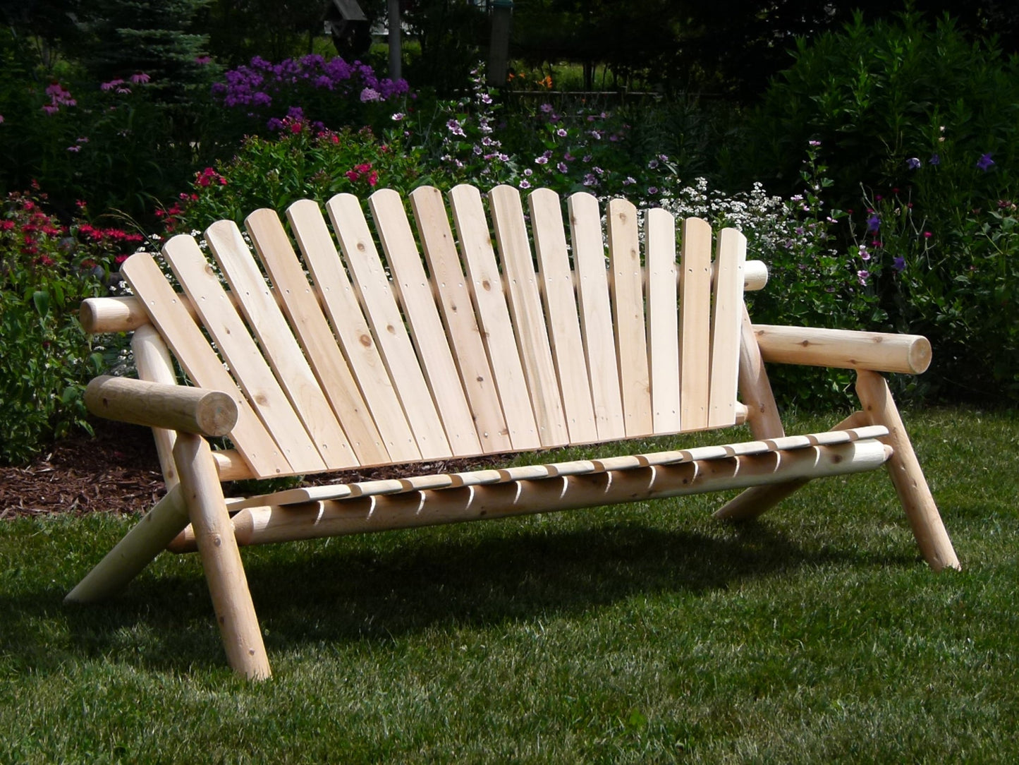 Handcrafted Wooden Long Bench | Durable Outdoor Rustic Seating - Cedar Creek Rustic Furniture