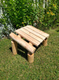 Wooden Outdoor Ottoman | Durable, Handcrafted Cedar Patio Footrest - Cedar Creek Rustic Furniture